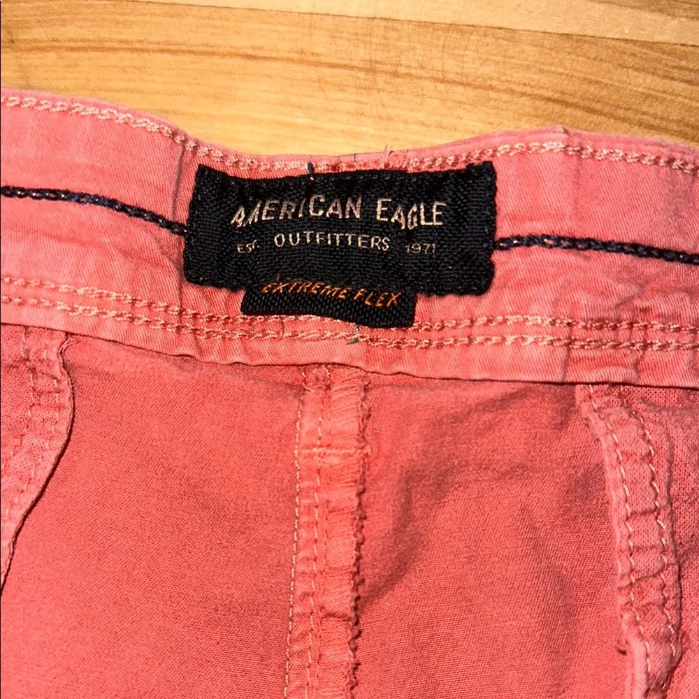 American Eagle Outfitters Red Flat Front Shorts